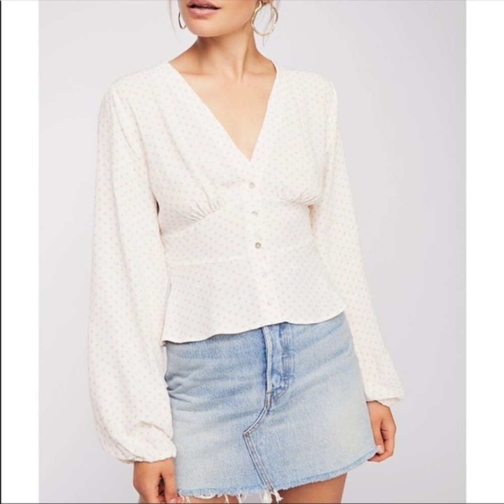 Free People Love Street Blouse Top